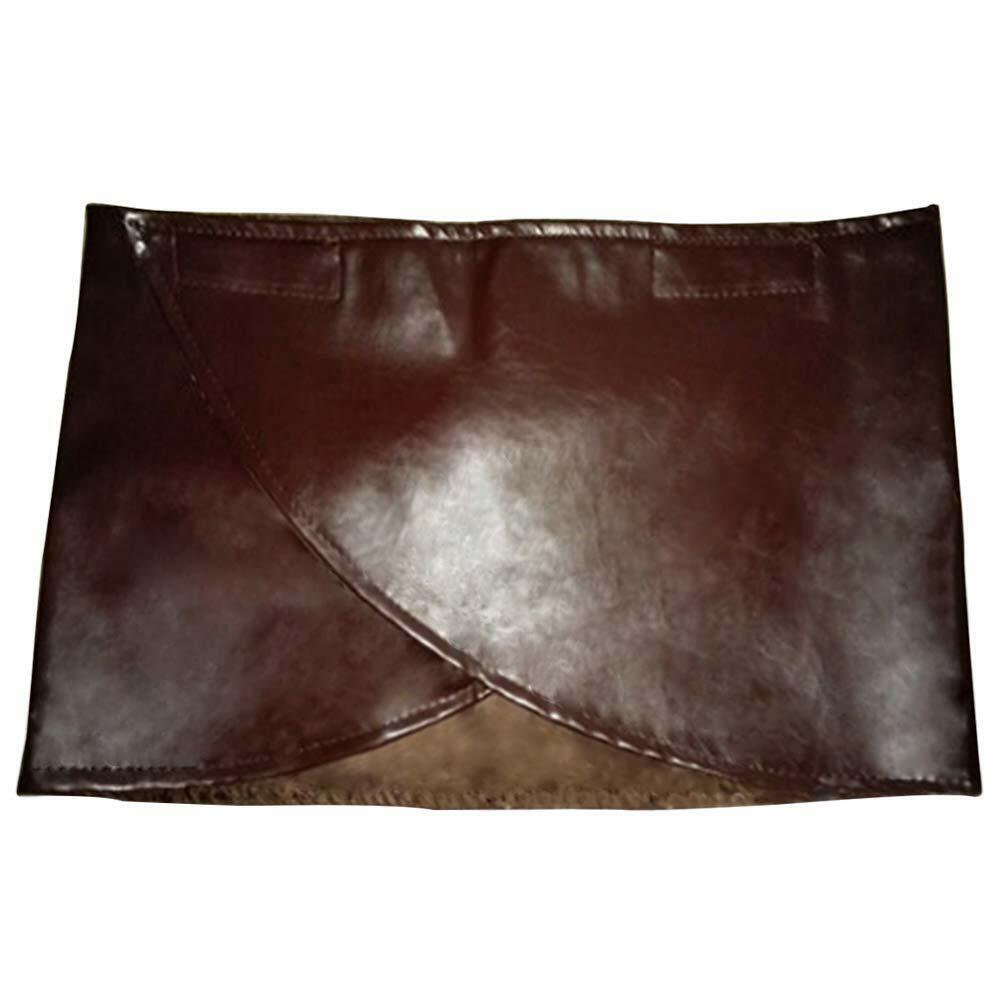 Unisex Short Faux Leather Brown Miniskirts Cosplay Costume