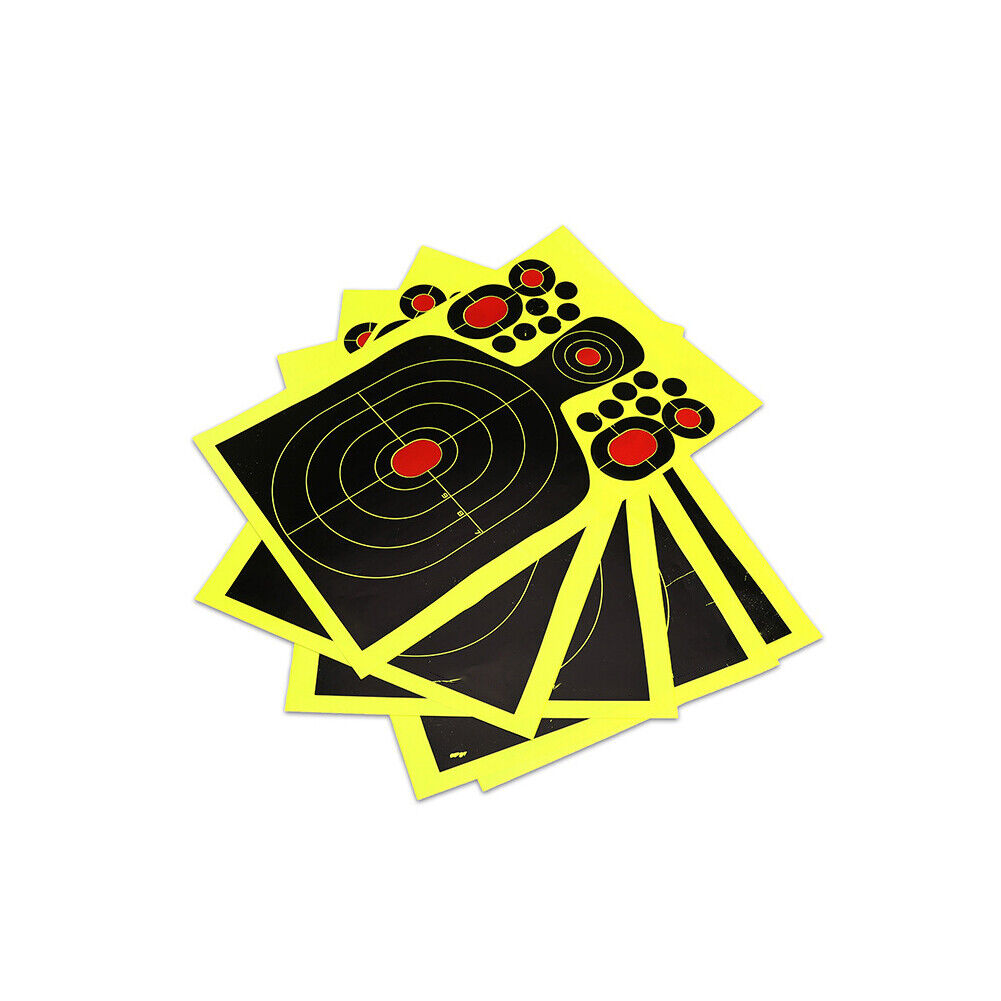 US 40 Pack 9.5” X14.5" Reactive Splatter Gun Rifle Pistol Shooting Targets Glow
