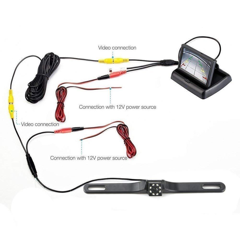 5inch color TFT 16:9 screen High Definition Car Rear view LCD Monitor