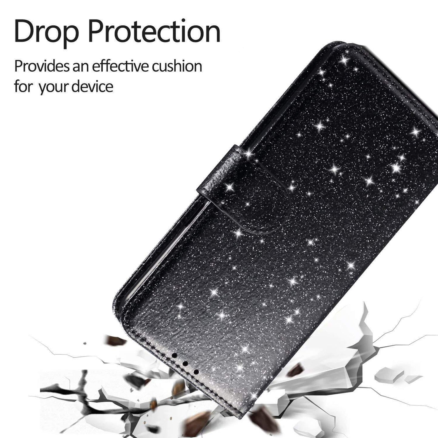 Oneplus8 Flip Glitter Bling Cute Leather Wallet Shockproof Protective Phone Case