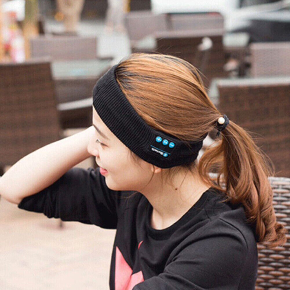 US 2 Pc Sleep Headphones Bluetooth Sport Headband Ultra-Thin HD Stereo Speaker