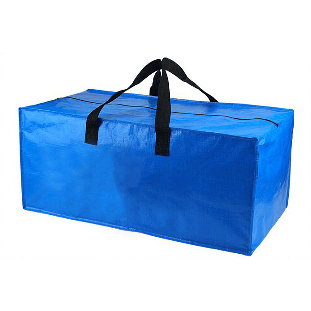 US 3 Pcs Heavy Duty Extra Large Storage Bag Blue Moving Water Resistant Bag Tote