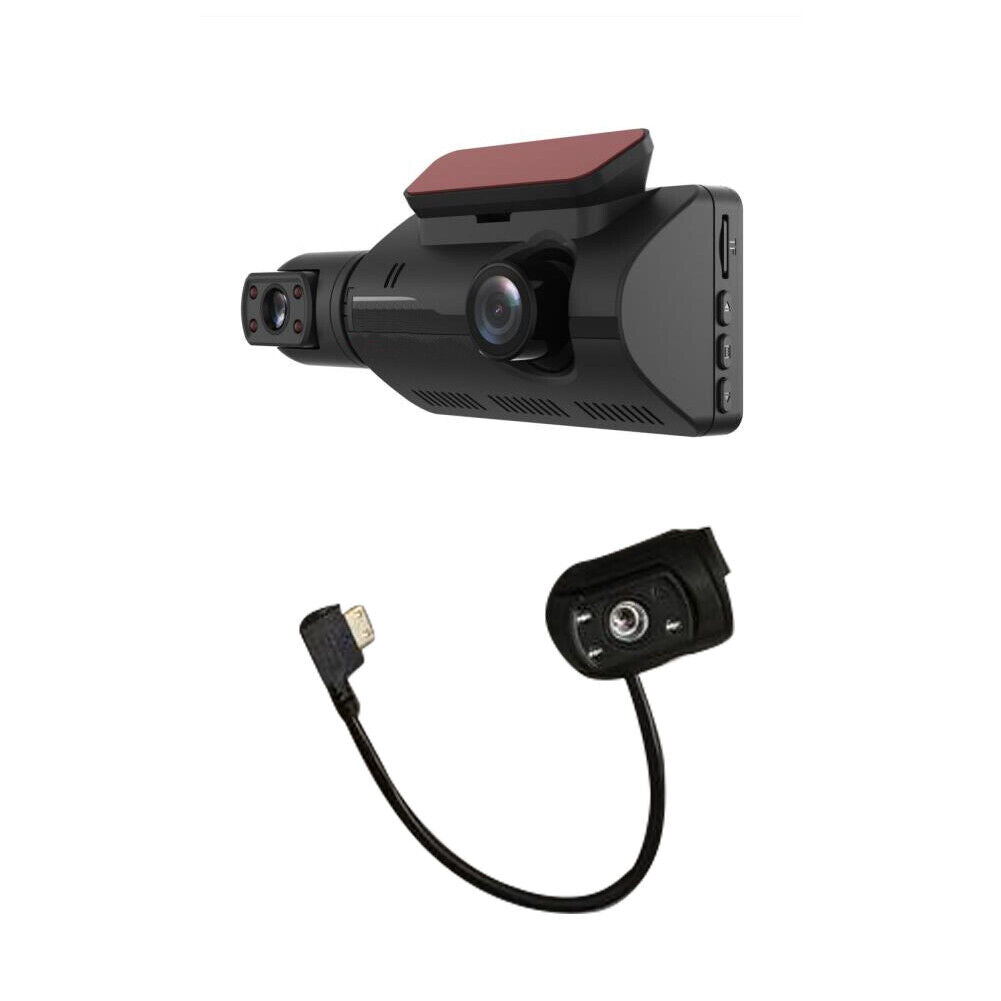 US 1080P Dual Lens Car DVR Dash Cam Video Recorder G-Sensor Front Inside Camera