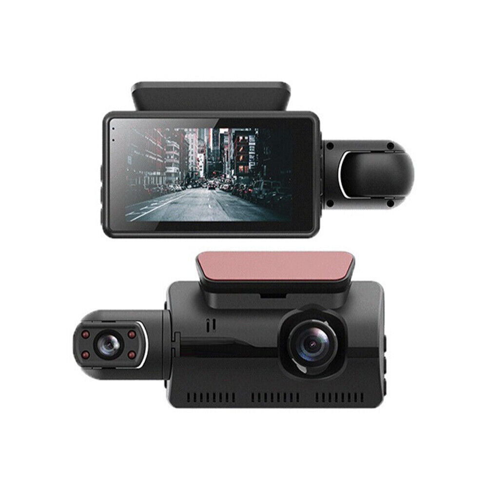 US 1080P Dual Lens Car DVR Dash Cam Video Recorder G-Sensor Front Inside Camera