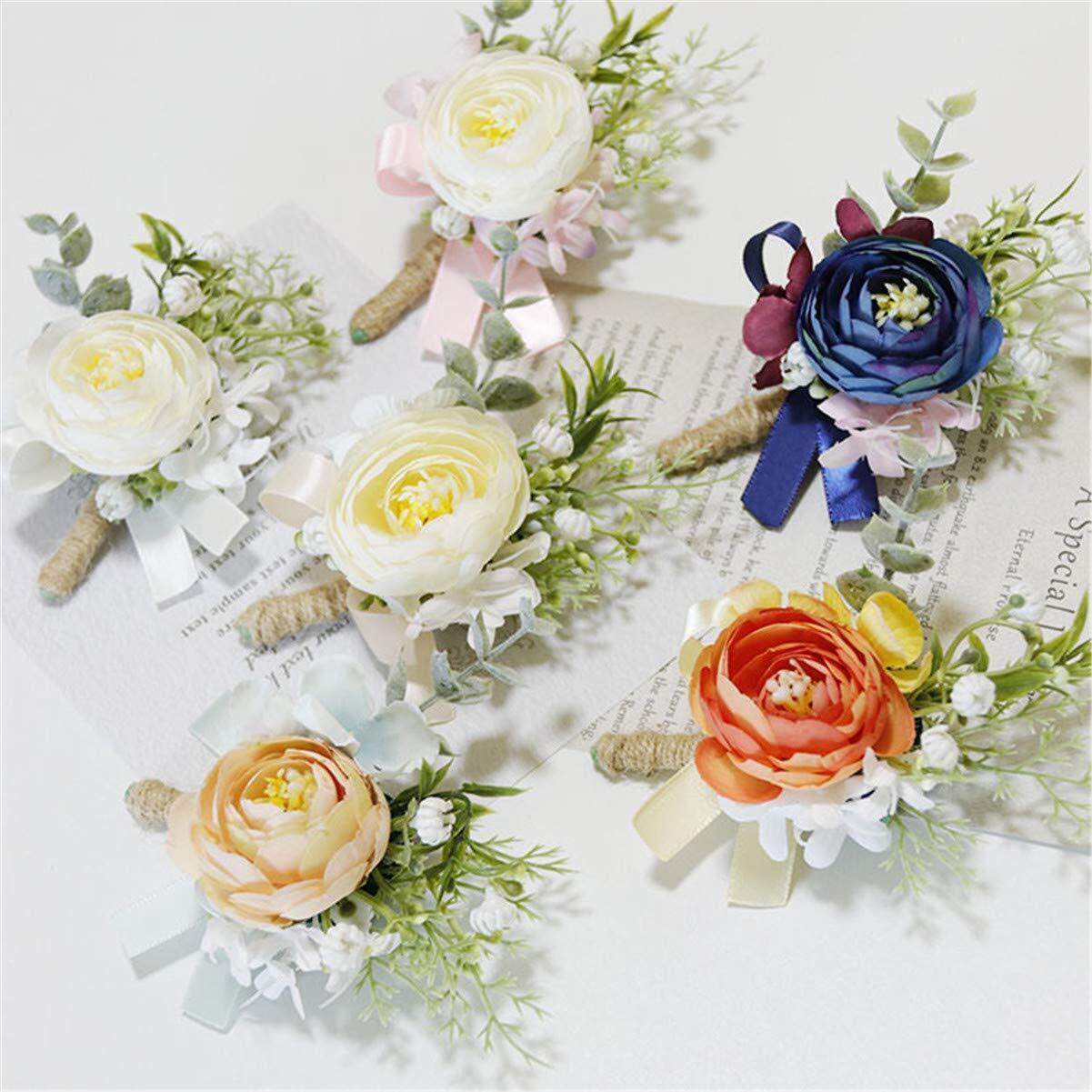 Boutonniere Wedding Flower Brooch for Wedding Party Prom Man Suit Decoration