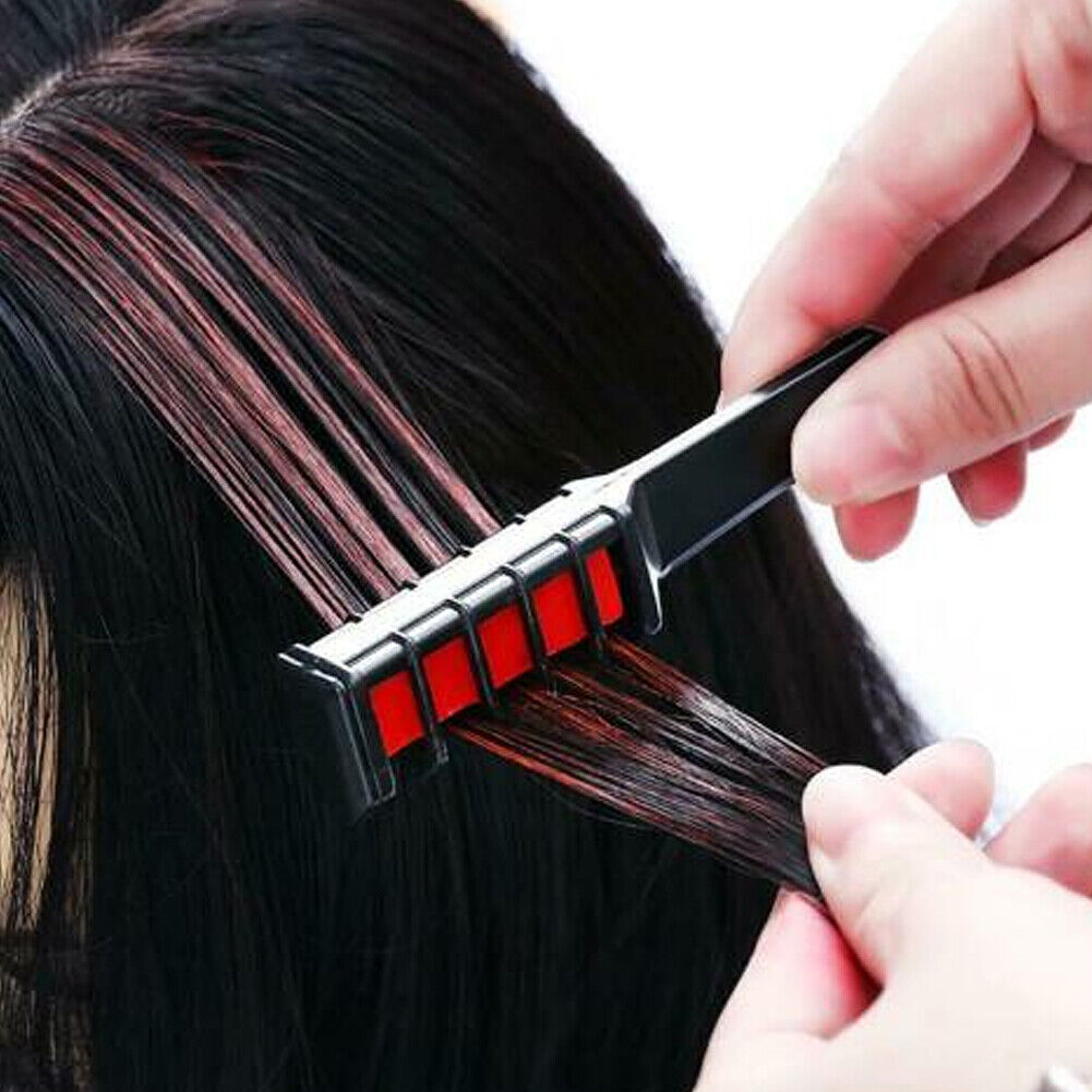 US 10 Color Hair Chalk Comb Set Washable Temporary Dye Mark DIY Party Kids Safe