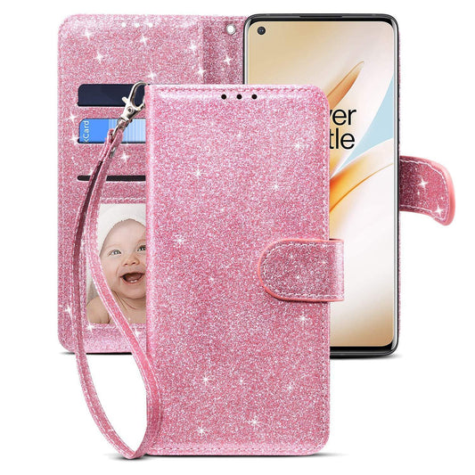 LG V60 Thinq/LG G9 Thinq Flip Glitter Bling Leather Wallet Protective Phone Case