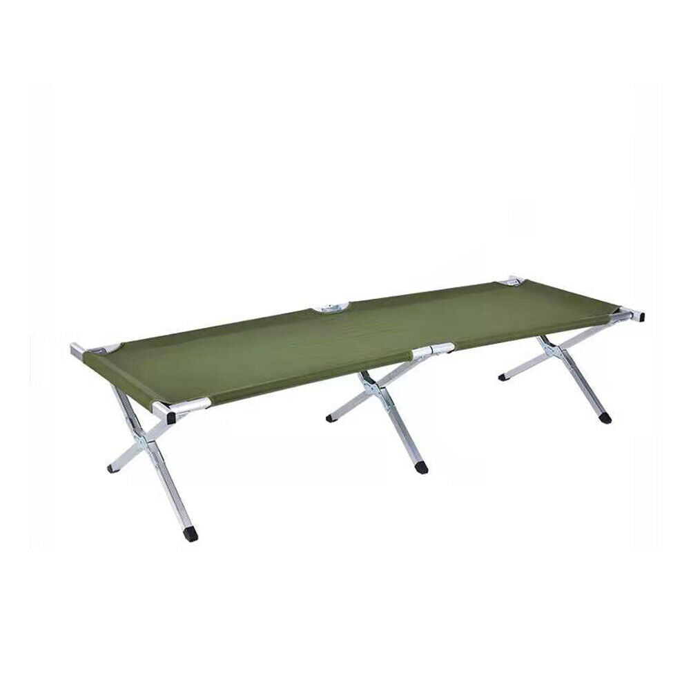 US Green Folding Camping Cot Car Tent Durable Canvas Sleeping Outdoor Steel