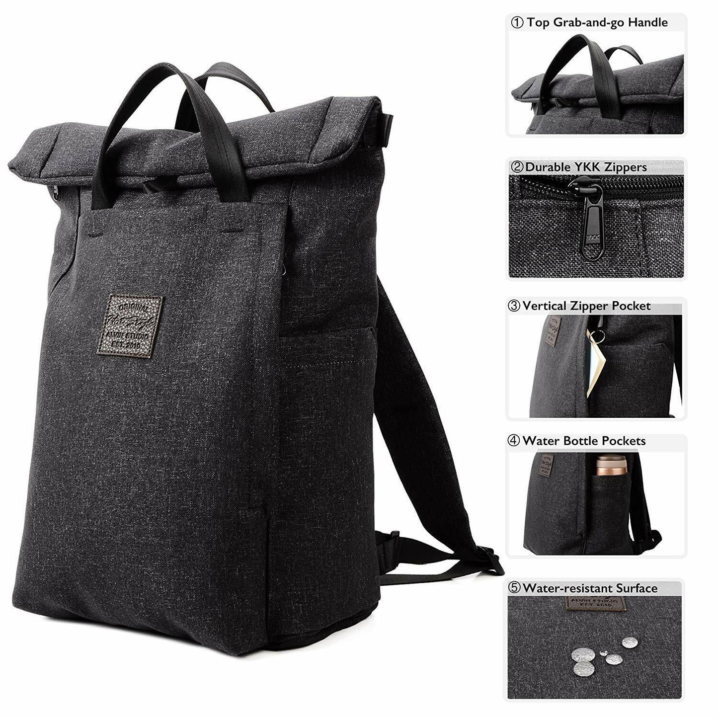HotStyle Coyan Minimalist College Backpack | Unisex | Holds 15.6-inch Laptop