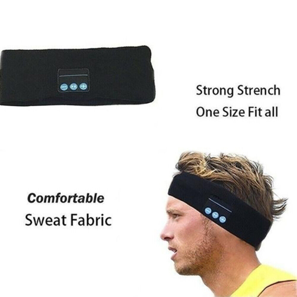 US 2 Pc Sleep Headphones Bluetooth Sport Headband Ultra-Thin HD Stereo Speaker