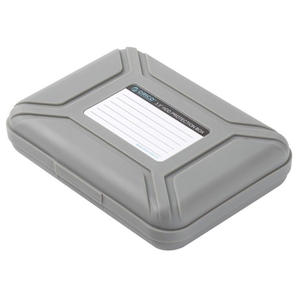 Hard Drive Case Protective Storage for 3.5" HDD Portable Anti-static(GRAY)
