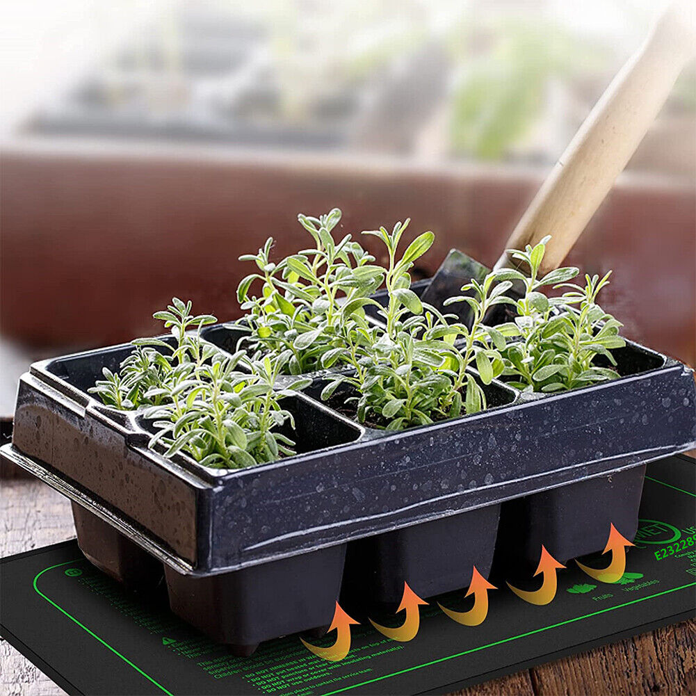 US 2 Pack Seeding Heat Mat 10"x20" Warm Hydroponic Plant Germination Starting Pa