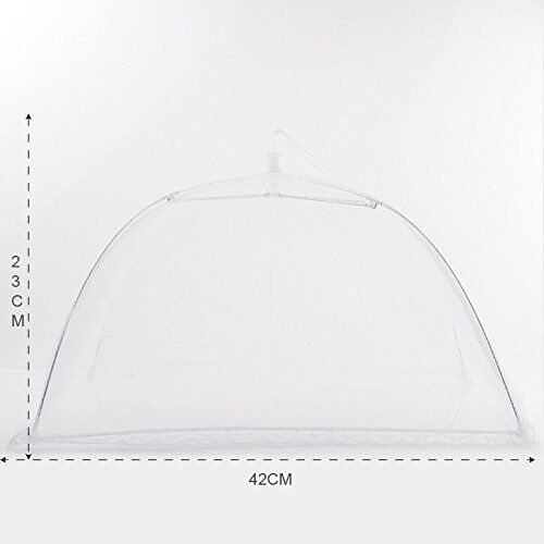 Set of 4 Pop Up Mesh Screen Food Cover Tents White - Keep Out Flies, Bugs, Mosqu