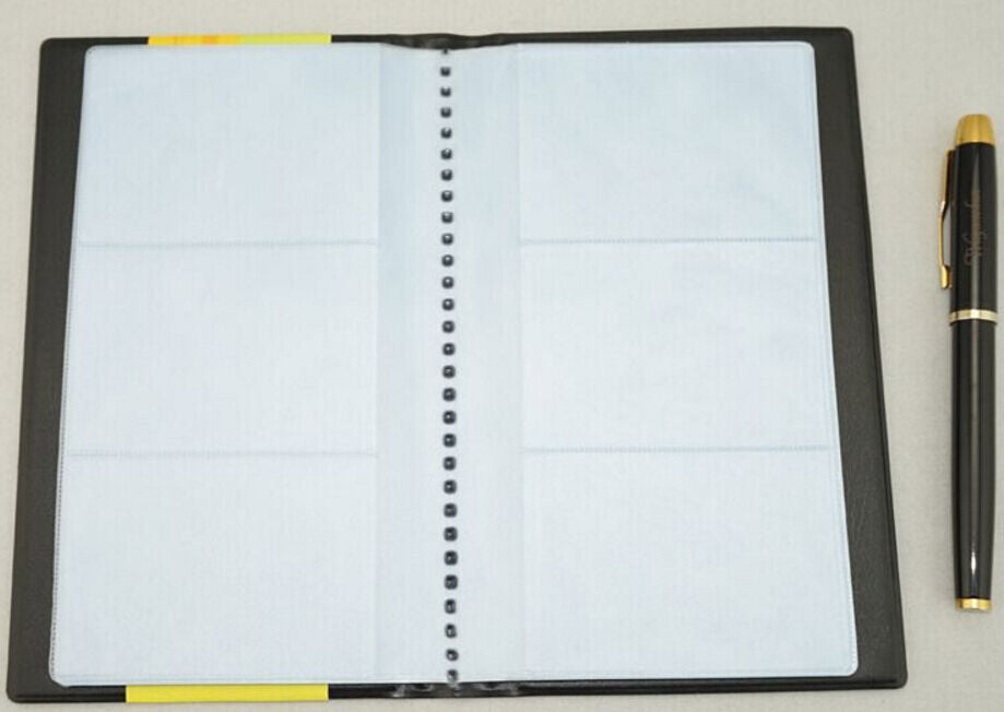 Leather 240 Cards Business Name ID Credit Card Holder Book Case Keeper Organizer