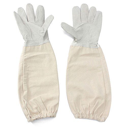 Alles XXL Goat Leather Goat Skin Beekeeping Gloves with Vented Sleeves, 1 Pair