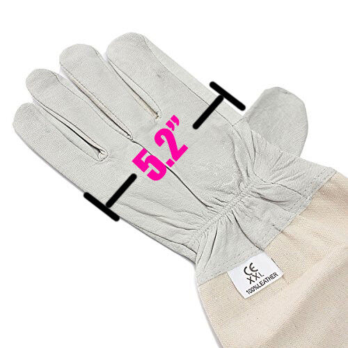 Alles XXL Goat Leather Goat Skin Beekeeping Gloves with Vented Sleeves, 1 Pair