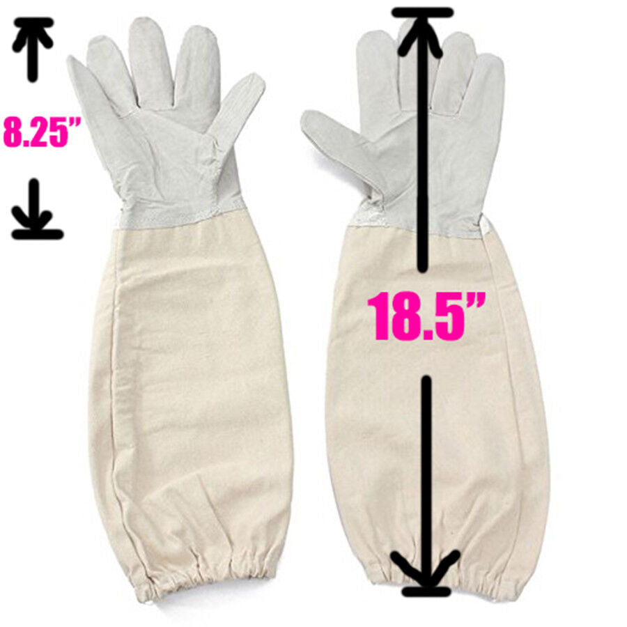 Alles XXL Goat Leather Goat Skin Beekeeping Gloves with Vented Sleeves, 1 Pair
