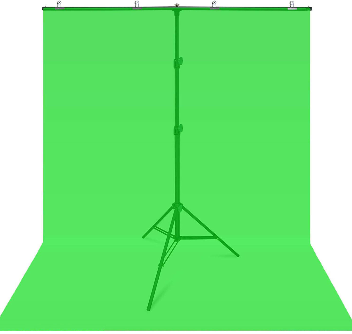 US 6.5x6.5feet/2x2m T-Shaped Photo Backdrop Background Stand with Four Clip Kit