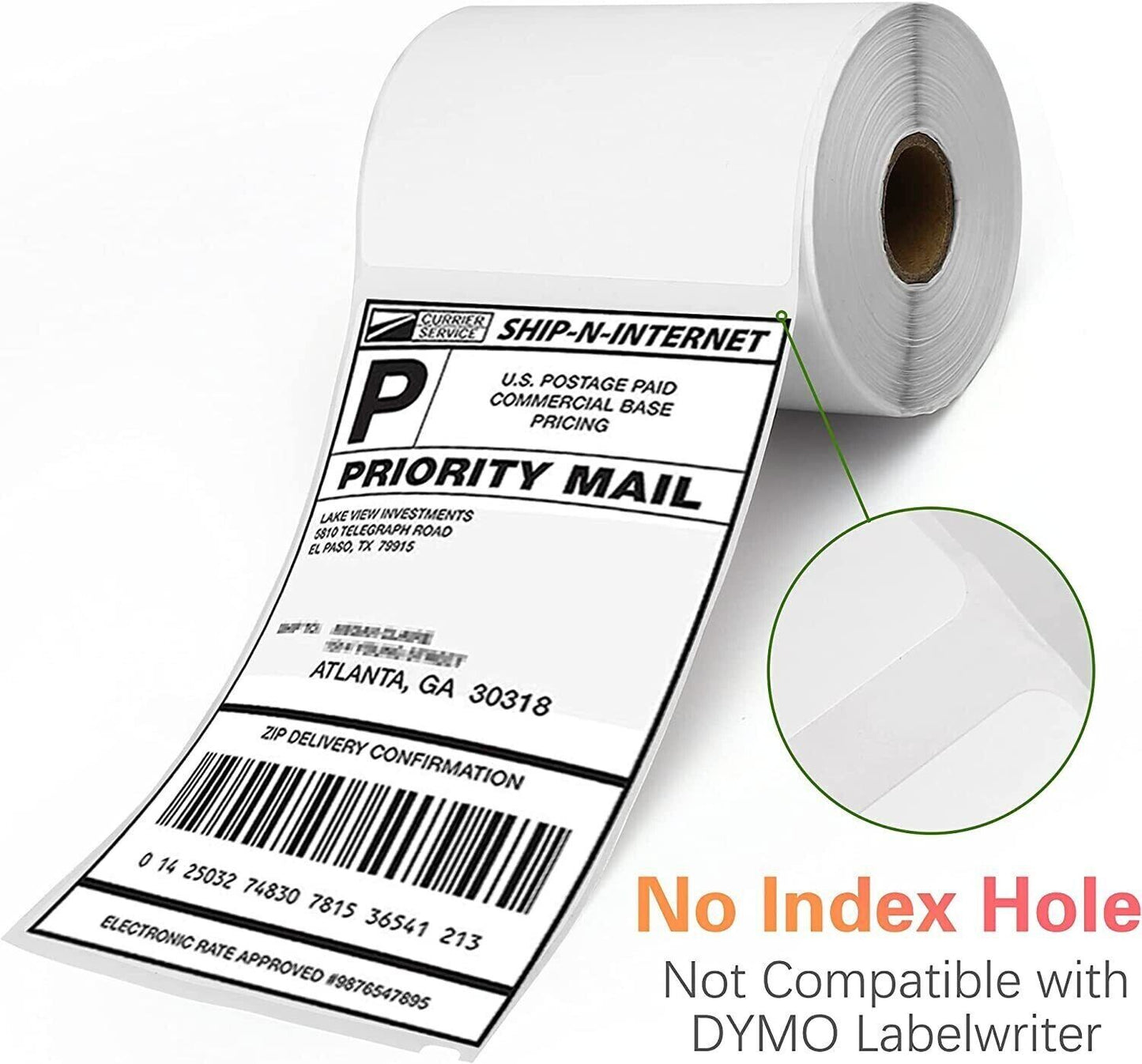 4 Rolls Labe 4x6 Zebra ZP450 2844 Eltron Direct Thermal Shipping 1000 Labels
