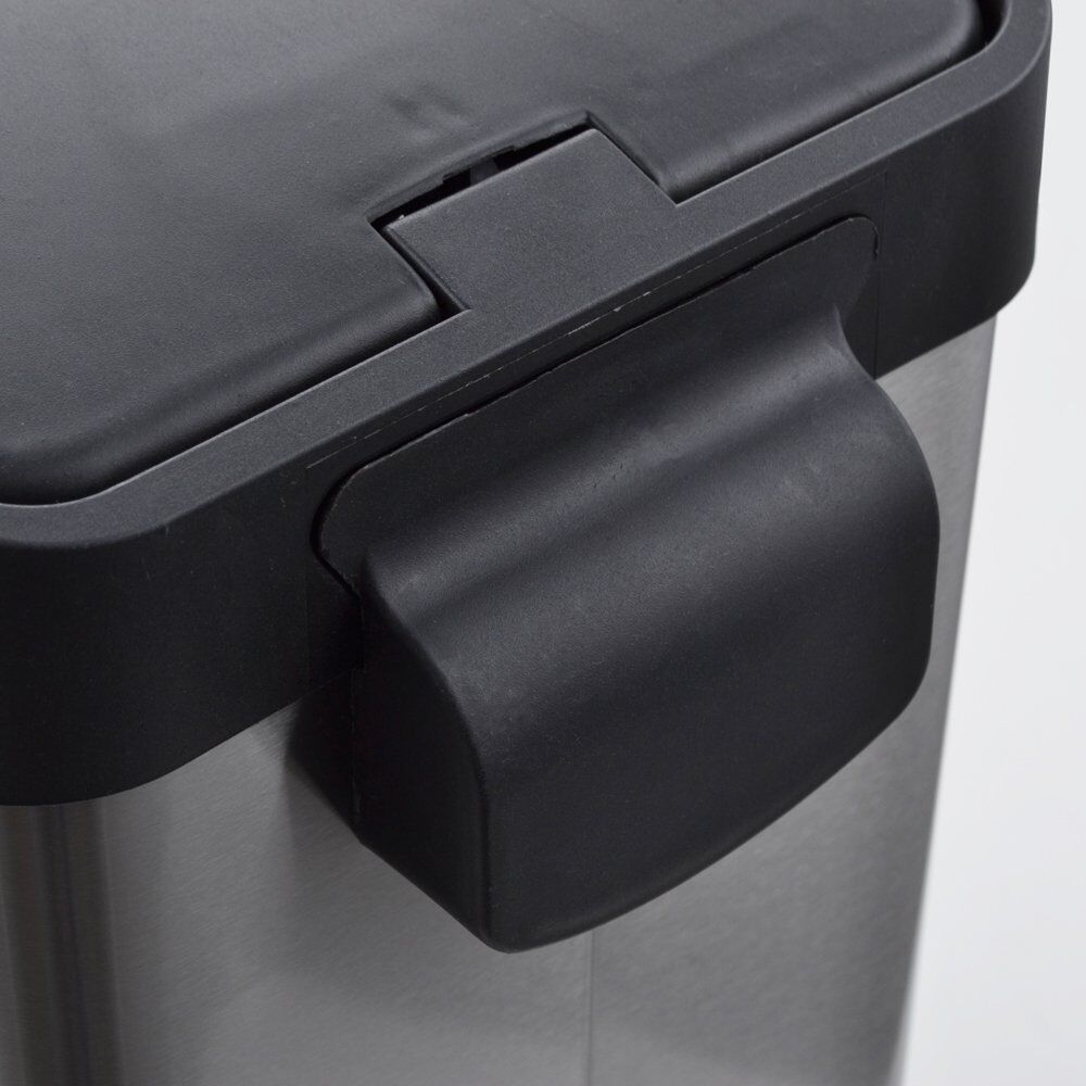 12L Stainless Steel Square Step Trash Can Removable Inner Bucket Silent Close