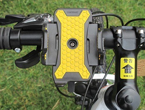 Cycling Bike Bicycle Phone Holder ABS Black Yellow Adjustable Plus Size