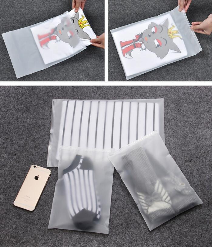 9 PCS PVC White Waterproof Clothes Storage Bags Packing Travel Luggage Organizer