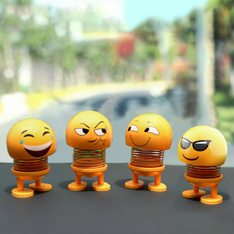 US 14 Pack Spring Shaking Head Doll Emoji Expression Doll Car Ornaments CuteGift