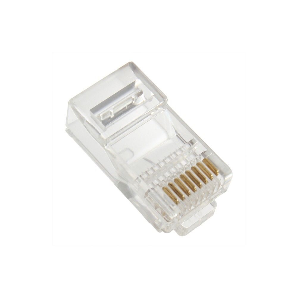 100 Pack RJ45 Ends CAT5E Ethernet Cable End Connectors Mocular Plugs Crimp
