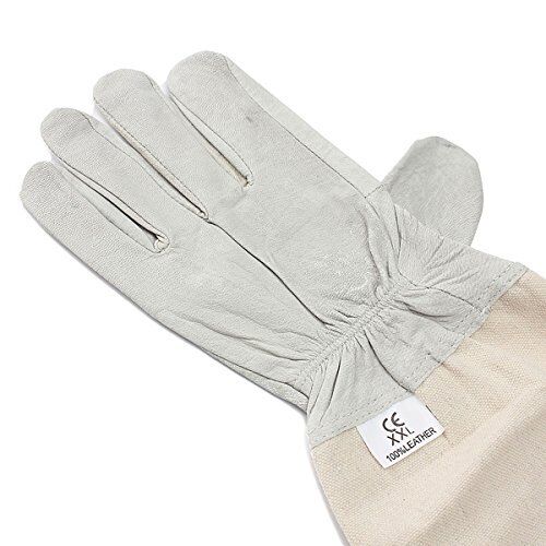 Alles XXL Goat Leather Goat Skin Beekeeping Gloves with Vented Sleeves, 1 Pair