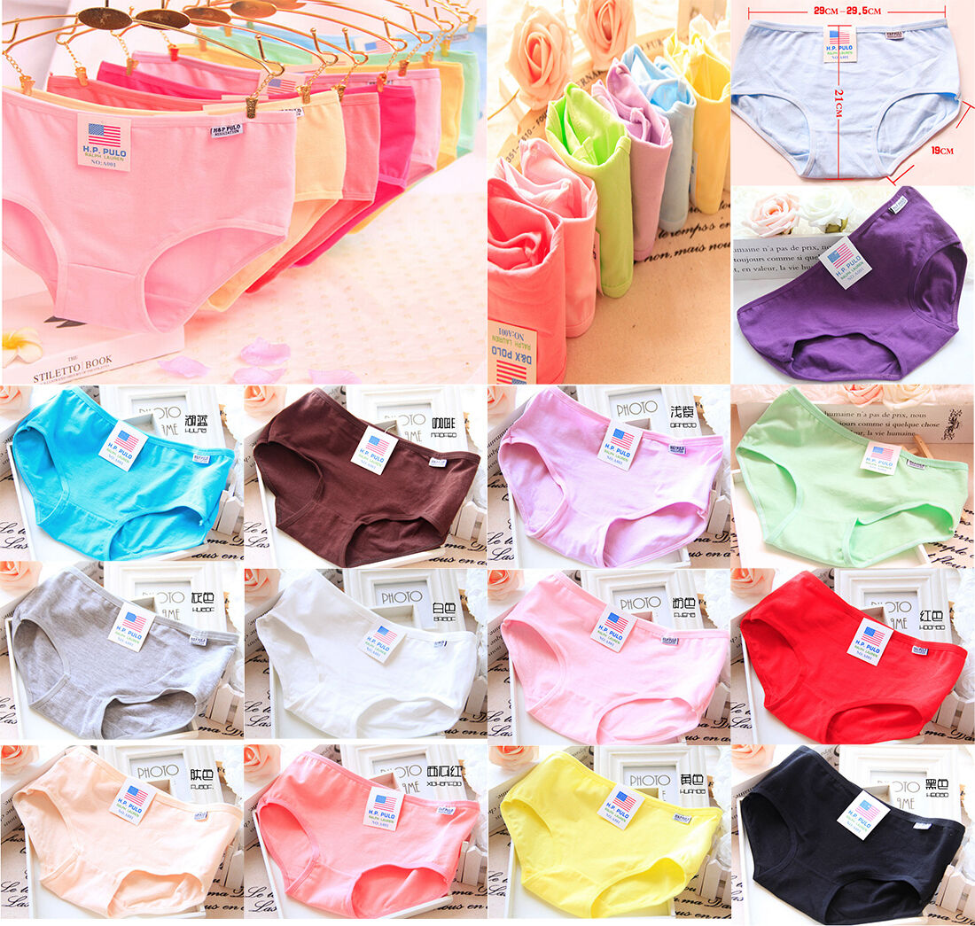 10Pcs Lady Girl Women Color Random H.P PULO Pants Modal Cotton Briefs Underwear