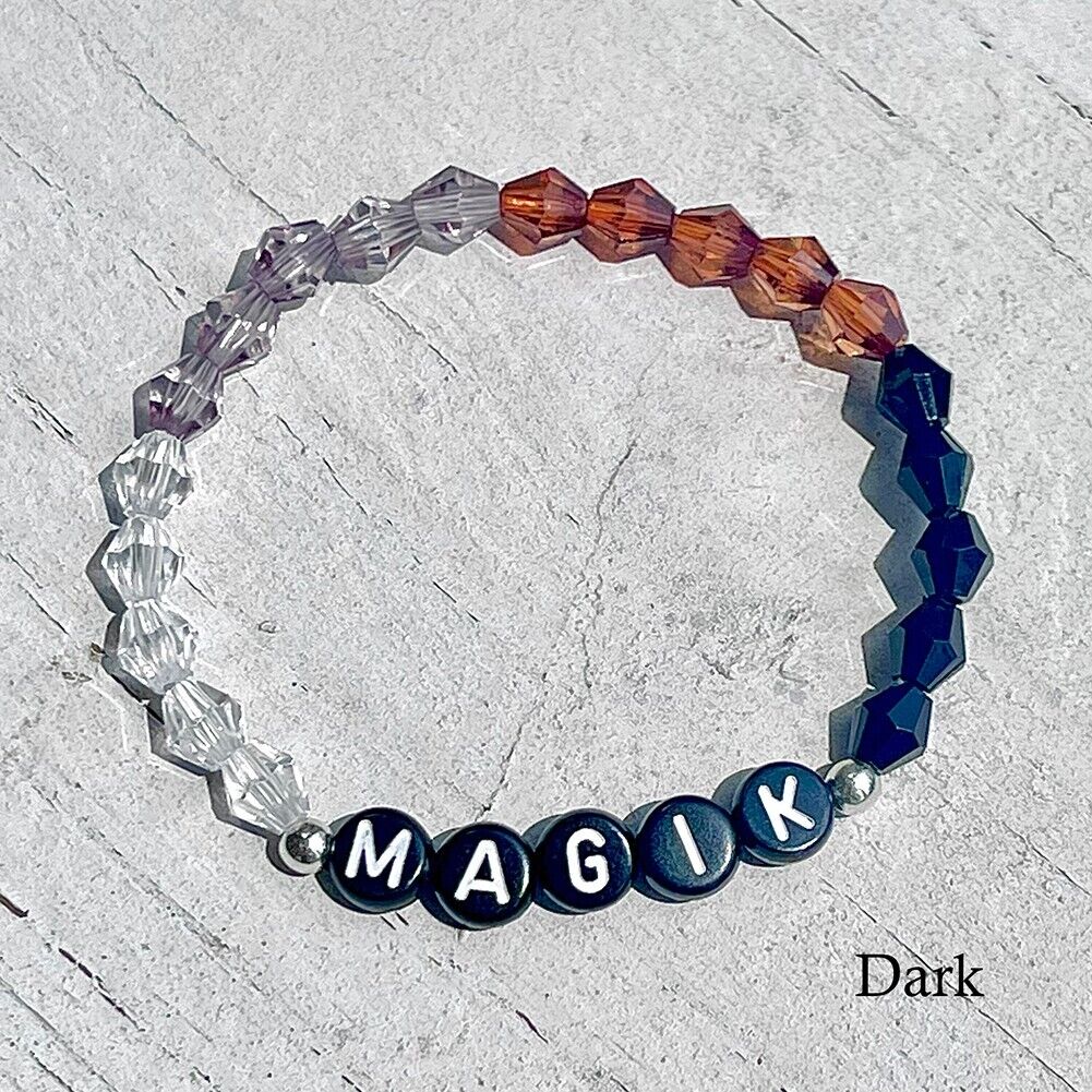 US Custom Crystal Bicone Bead Name Bracelet Personalized Stackable Mama Bracelet