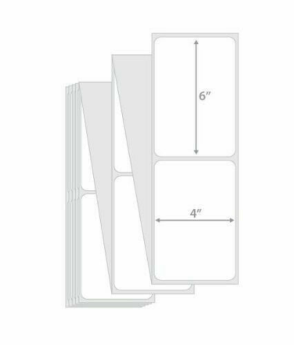10000 4X6 FANFOLD DIRECT THERMAL SHIPPING LABELS 2 STACKS 5000 LABELS PER STACK