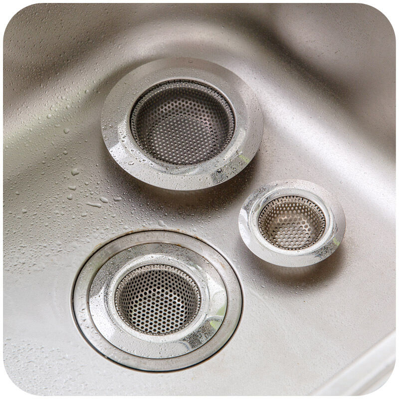2PCS Stainless-Steel Kitchen Sink Strainer - Large Wide Rim 4.5" Diameter
