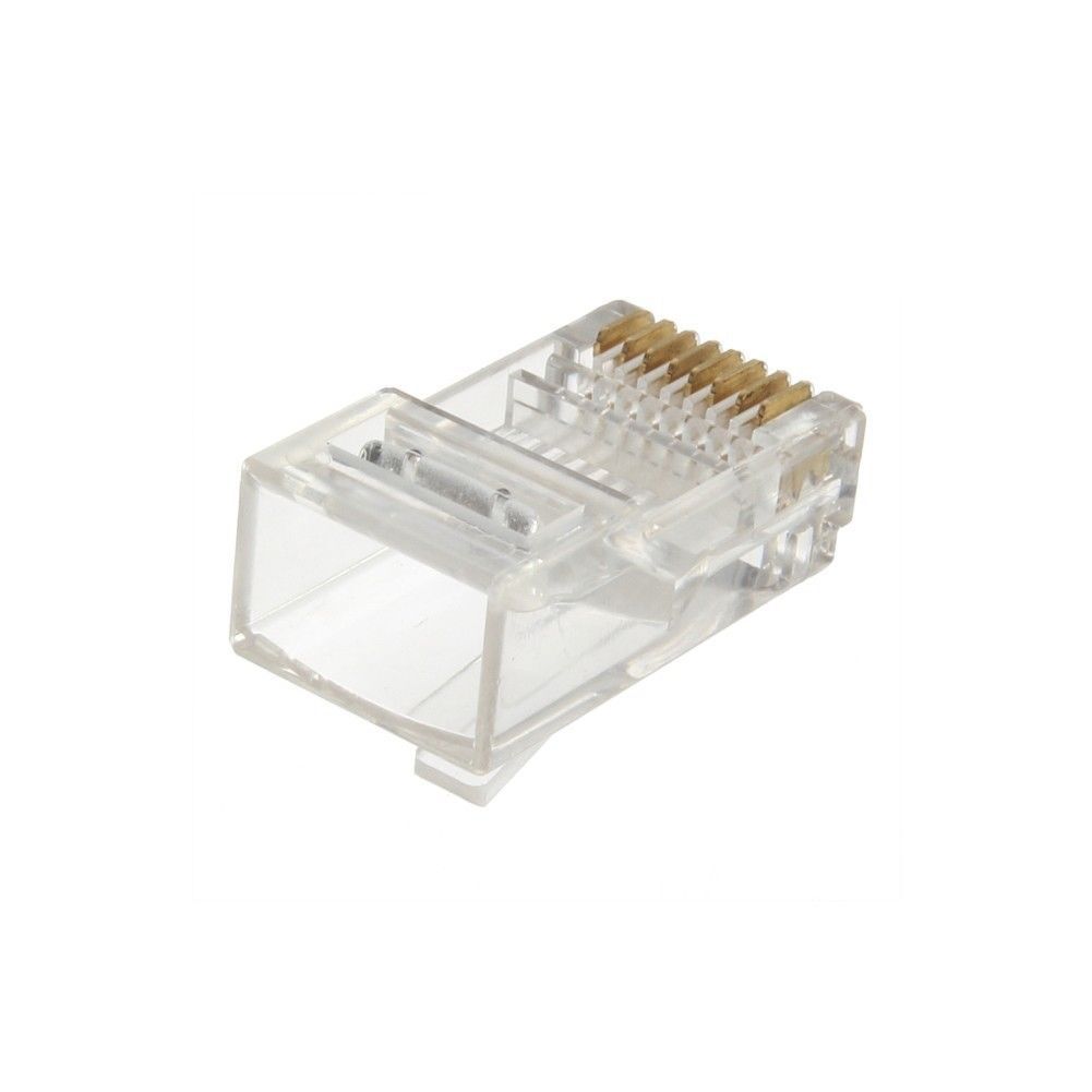 100 Pack RJ45 Ends CAT5E Ethernet Cable End Connectors Mocular Plugs Crimp