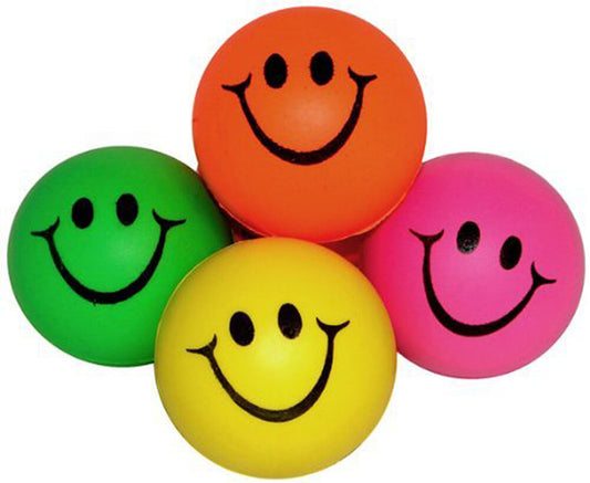 12 PCS Magik Mini Smile Face Relaxing squeezable Balls (1 Dozen) Assorted colors