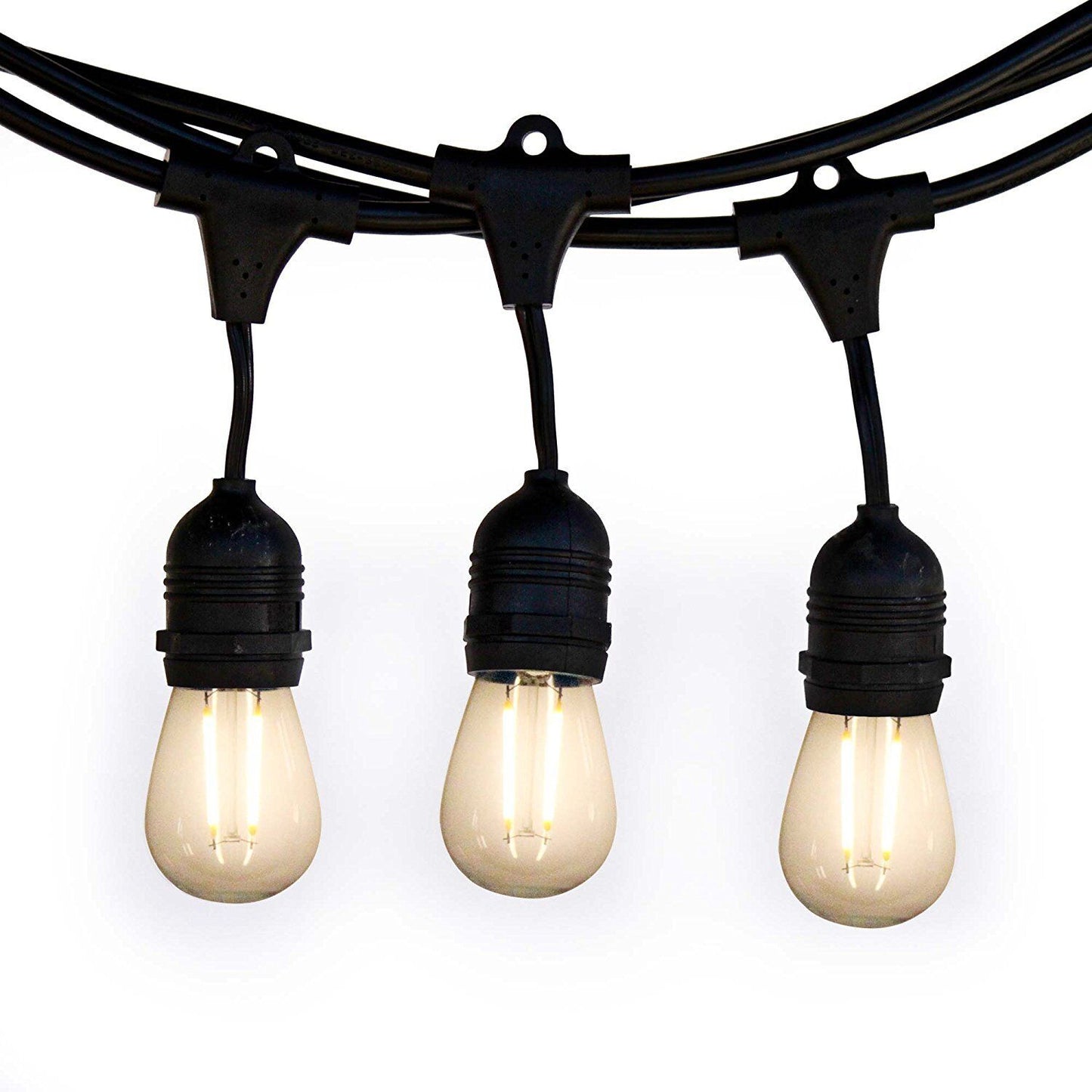 Low-E LED Outdoor String Lights - Weatherproof & Commercial Grade, 15 Socks