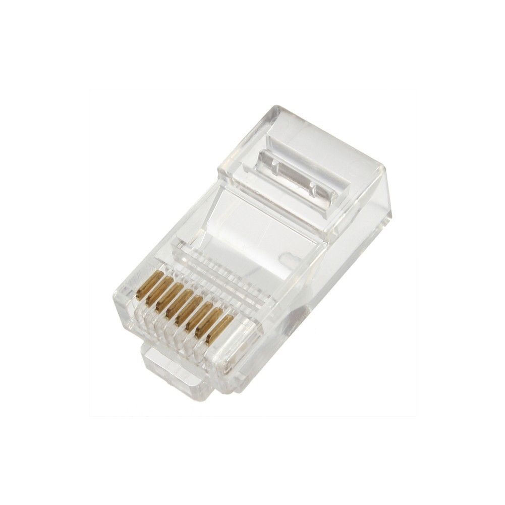 100 Pack RJ45 Ends CAT5E Ethernet Cable End Connectors Mocular Plugs Crimp