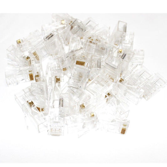 100 Pack RJ45 Ends CAT5E Ethernet Cable End Connectors Mocular Plugs Crimp