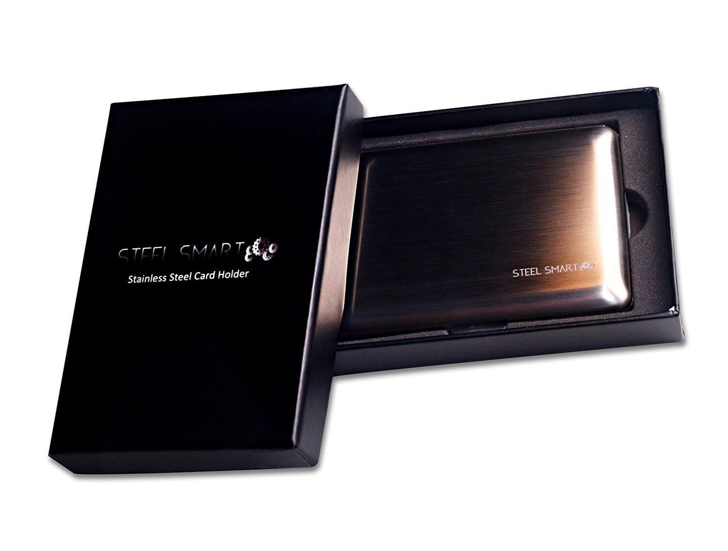 Credit Card Case with RFID Technology - Latest Curved Design Brushed Stainless S