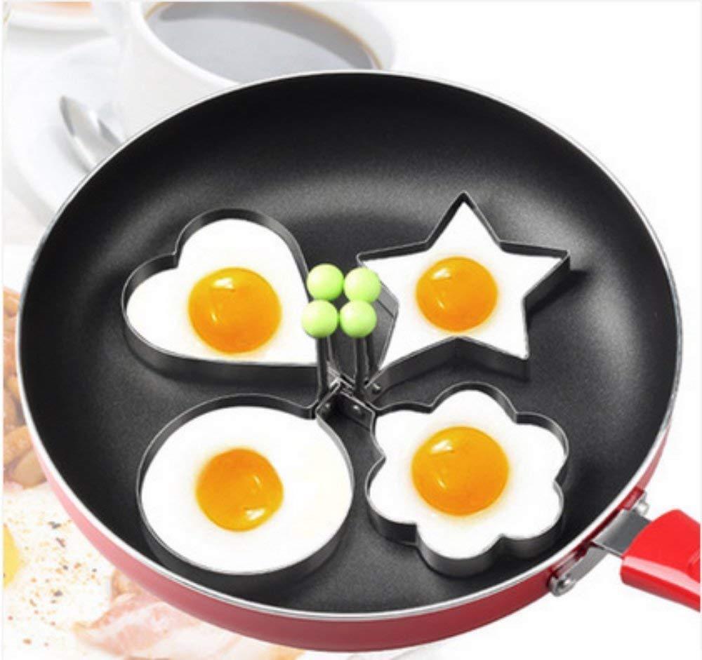 5Pcs Fried Egg Non Stick Stainless Steel Pancake Ring Mold Cooking Kitchen Tools