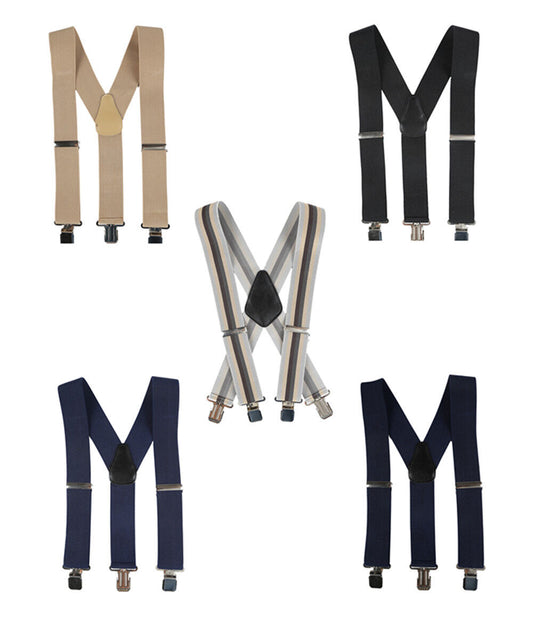 Magik 5pc Various Design X-Back Adjustable Clip Unisex Suspender