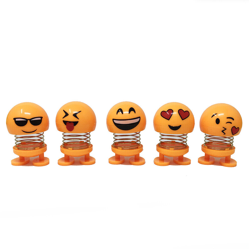 US 14 Pack Spring Shaking Head Doll Emoji Expression Doll Car Ornaments CuteGift
