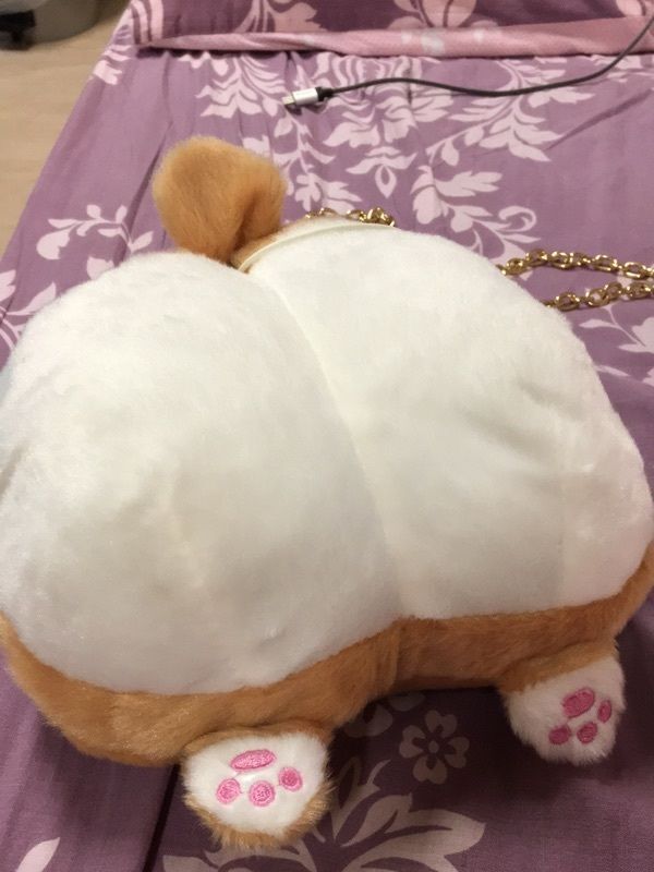 Puppy Lolita 3D Lovely Corgi Butt Ass Plush Shoulder Messenger Bags Handbag Bag