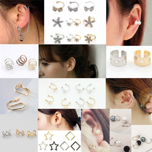 40pcs Wholesale Lot Ear Cuff Wrap Earrings No Piercing Clip-On Ear Clips Stud