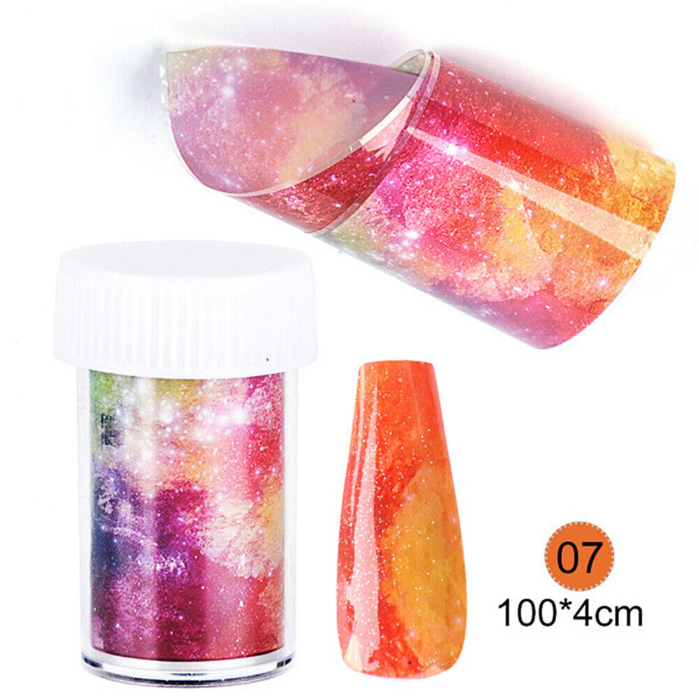 10 Pack 3FT Galaxy/Marble/Flower/Butterfly Nail Decal Nail Art Sticker Decor US