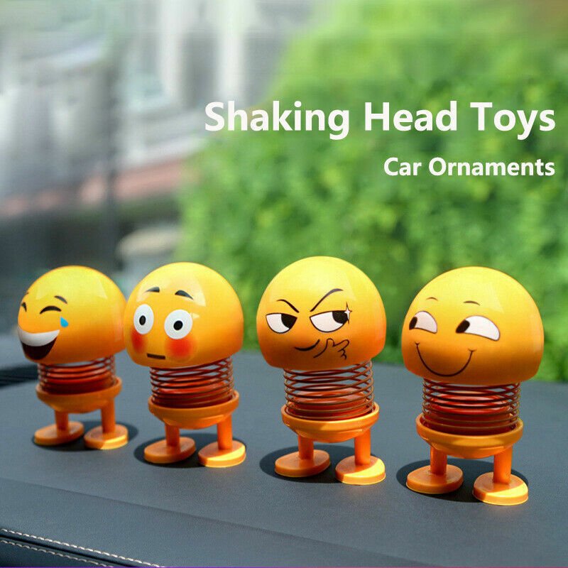 US 14 Pack Spring Shaking Head Doll Emoji Expression Doll Car Ornaments CuteGift