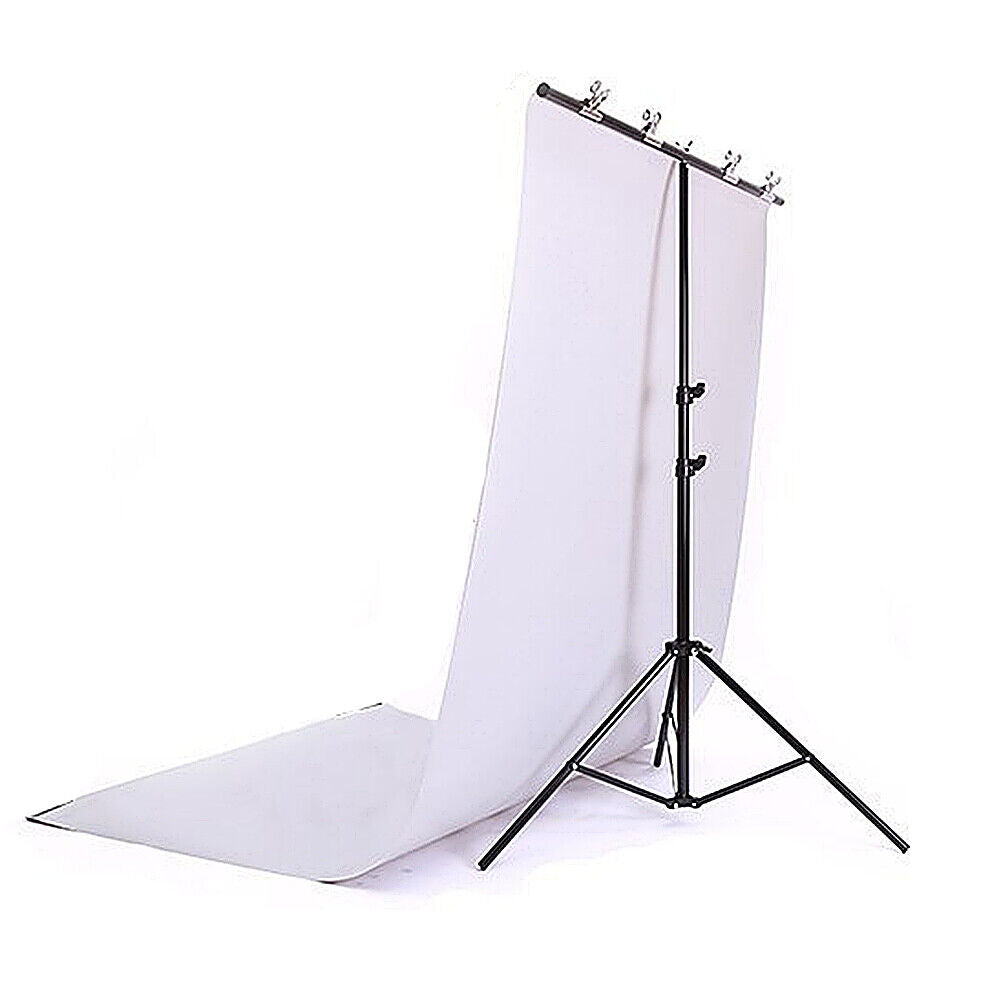 US 6.5x6.5feet/2x2m T-Shaped Photo Backdrop Background Stand with Four Clip Kit