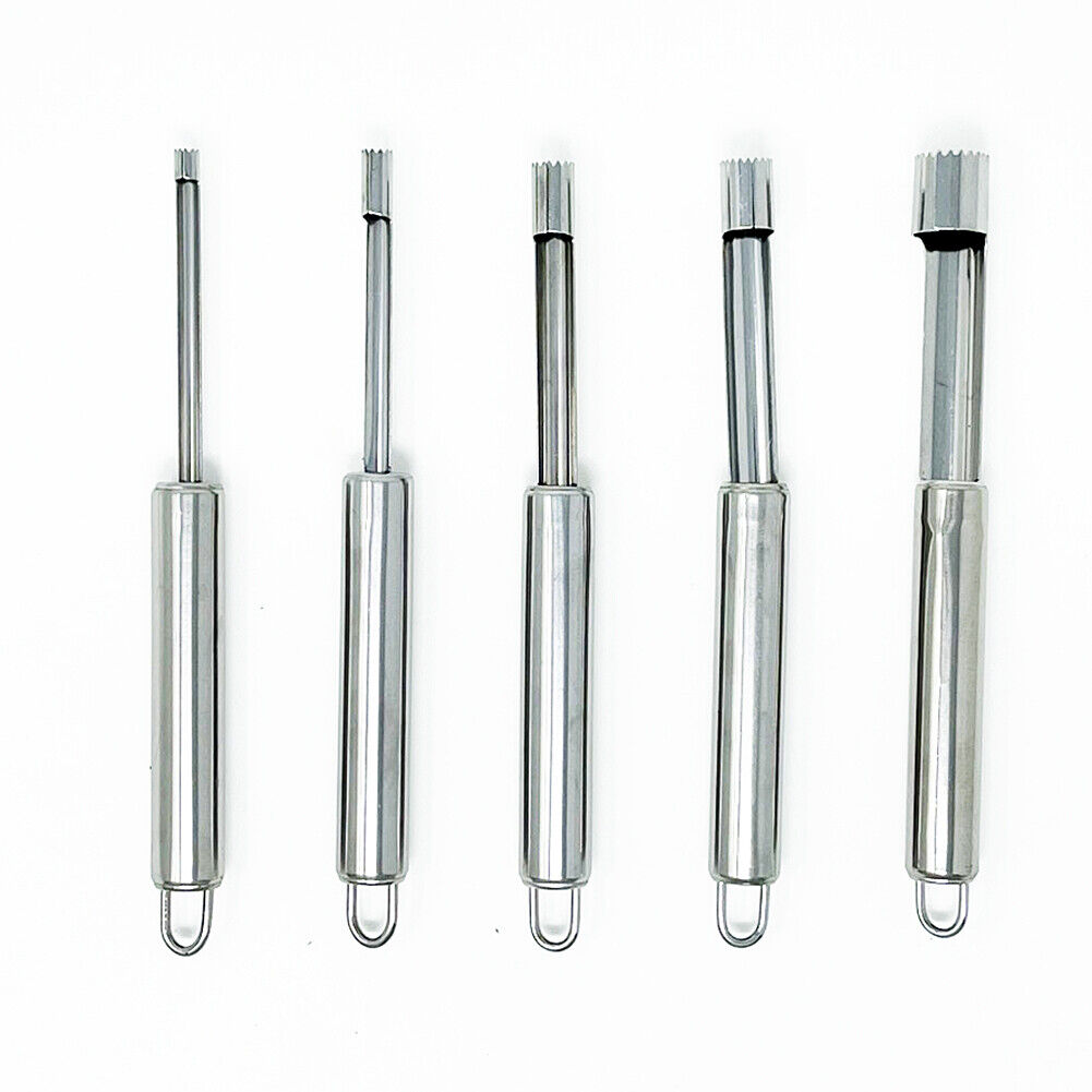 US Set of 5 Corer and Pitter Stainless Steel Core Seed Remover Tool Easy Twist