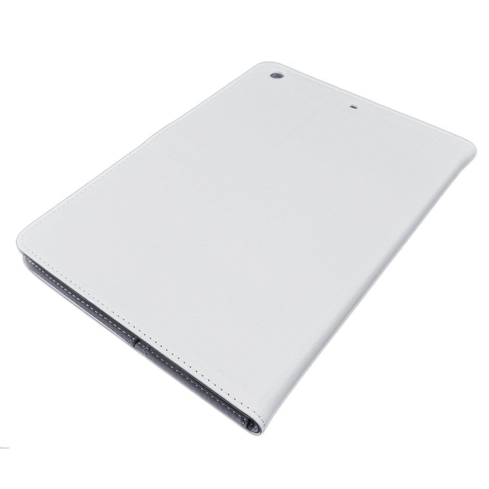 iPad Air/iPad 5 Flip Stand Cover w/ Card Slots Elastic Hand Strap,Cream