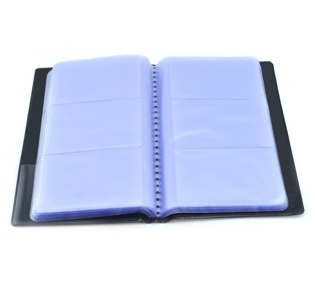 Leather 240 Cards Business Name ID Credit Card Holder Book Case Keeper Organizer
